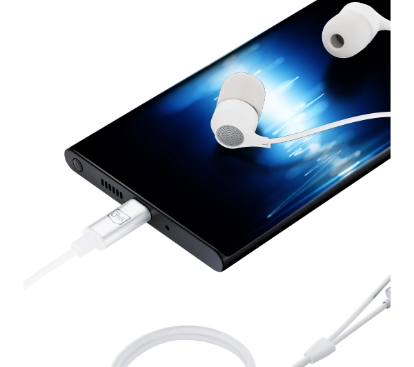3mk Wired Earphones USB-C Biały - ⚡ BESTSELLERY ⚡