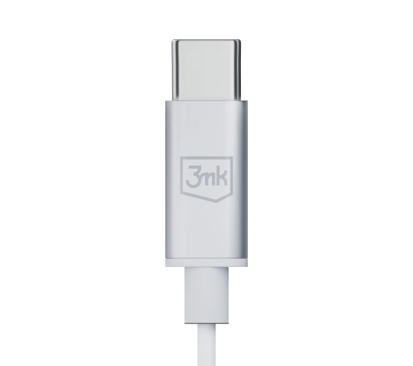3mk Wired Earphones USB-C Biały - ⚡ BESTSELLERY ⚡
