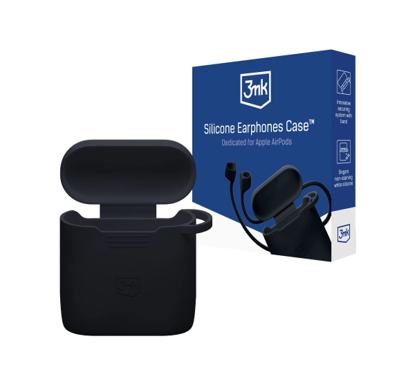 Accessories - Apple AirPods 4 - 3mk Silicone AirPods Case Black