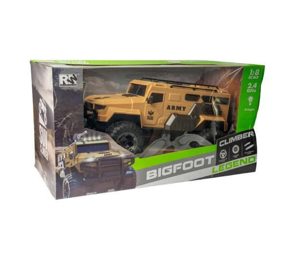 RW Cars 23318B  RC Big Foot Army Skala 1:8 do 7km/h - Kup na Raty - RRSO 0%