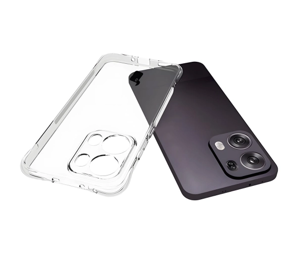 Bizon elastyczne etui Salpa + 2x folia na ekran Clear Pack do Oppo Reno13 Pro