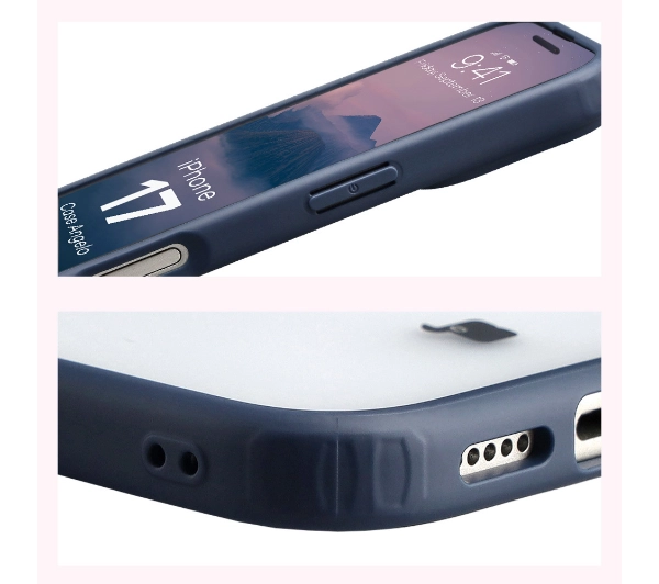 Bizon Angelo do Apple iPhone 17 z niebieską ramką