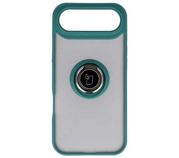 Bizon z uchwytem na palec Hybrid Ring do Apple iPhone Air Przydymione z zieloną ramką