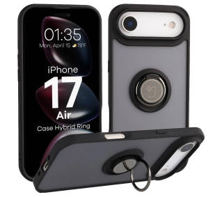 Bizon z uchwytem na palec Hybrid Ring do Apple iPhone 17 Pro Max Przydymione z Czarną ramką