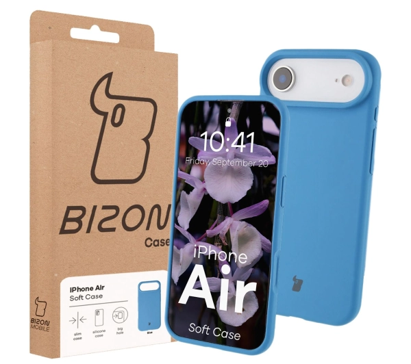 Bizon Silikonowe Soft do Apple iPhone Air Niebieski