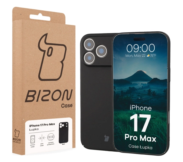 Bizon Łupka do Apple iPhone 17 Pro Max Czarny