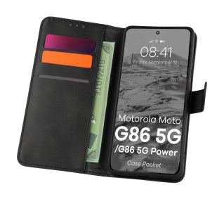 Bizon Case Pocket do Motorola Moto G86 5G/G86 5G Power 5G Czarny