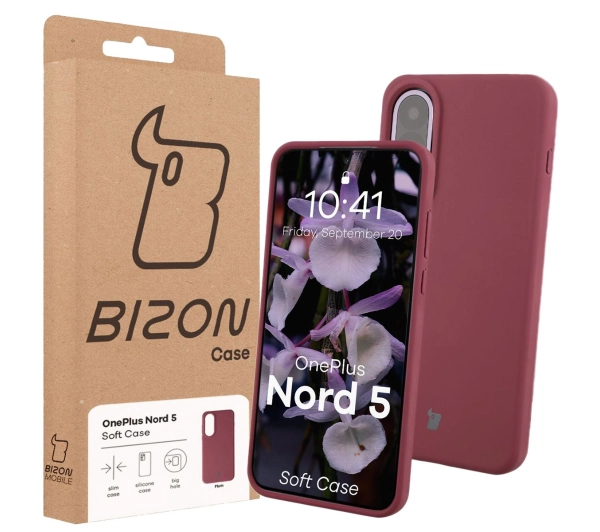 Bizon Soft do OnePlus Nord 5 Śliwkowy