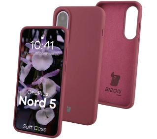 Bizon Soft do OnePlus Nord 5 Śliwkowy
