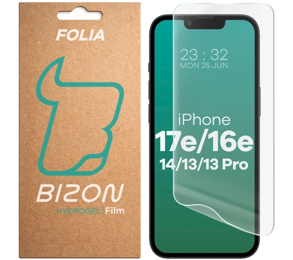 Bizon na ekran Hydrogel Front do iPhone 16e / 14 / 13 Pro / 13 / 17e 1 sztuka