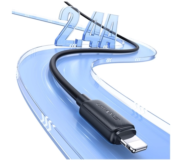USAMS KY Series 2.4A USB-A do Lightning 1m Czarny