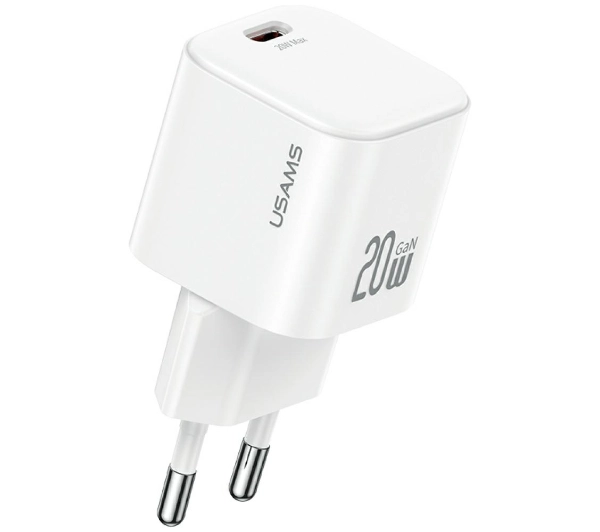 USAMS JO Series CC260 20W USB-C + kabel USB-C/Lightning 1m Biały