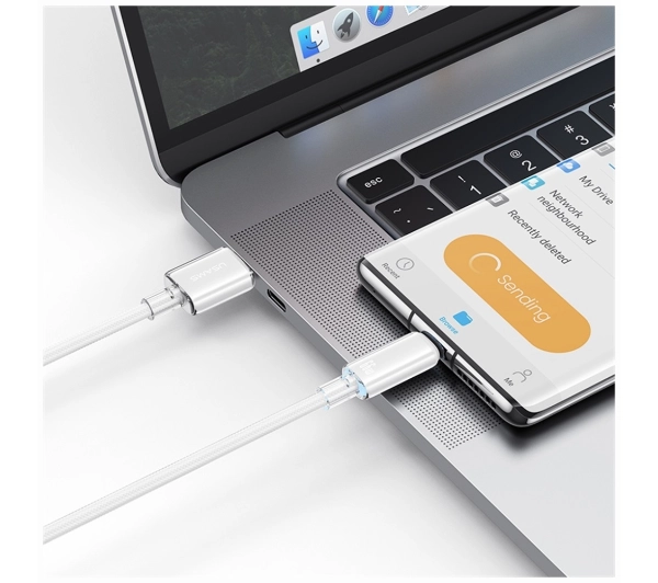 USAMS Cloud Series 6A USB-A do USB-C 1,2m Biały