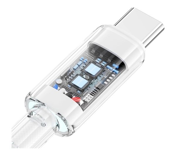 USAMS Cloud Series 6A USB-A do USB-C 1,2m Biały