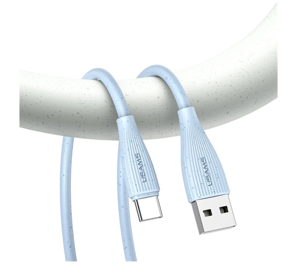 USAMS Green Series 18W 3A USB-A do USB-C 1m Biały