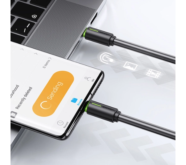 USAMS YU Series USB-C do USB-C 1m Czarny