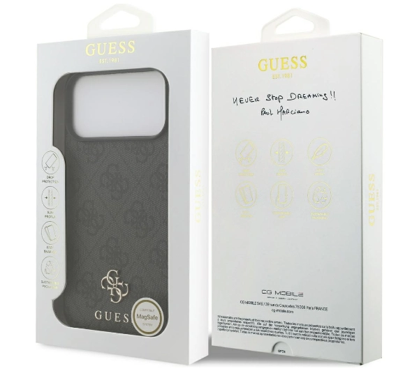 Guess 4G Small Classic Logo MagSafe do iPhone 17 Pro Max czarny