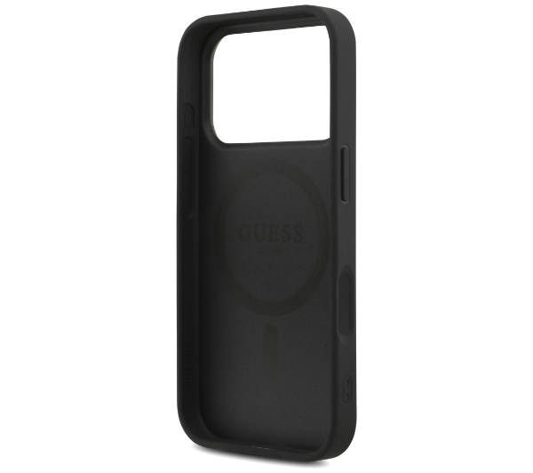Guess 4G Strap Triangle Logo MagSafe do iPhone 17 Pro czarny