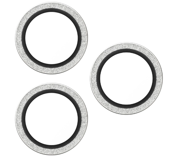 PanzerGlass Hoops Glitter do iPhone 17 Pro / 17 Pro Max / 16 Pro / 16 Pro Max Srebrny
