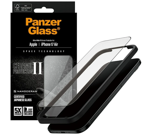 PanzerGlass Ceramic II Ultra-Wide Fit do iPhone Air