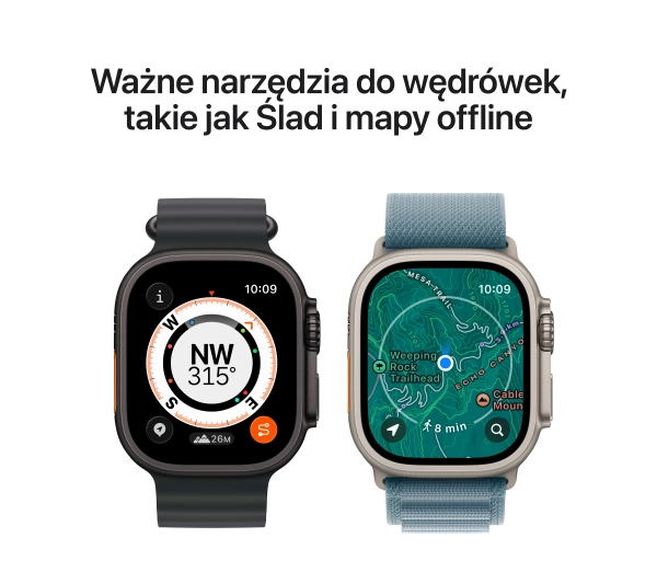 Apple Watch Ultra 3 GPS + Cellular koperta z naturalnego atural tytanu 49mm Opaska Alpine Niebieska Rozmiar L - Kup na Raty - RRSO 0%
