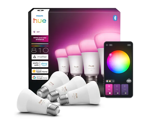 Inteligentne oświetlenie - Philips Hue White and Colour Ambiance A60 E27 4szt.