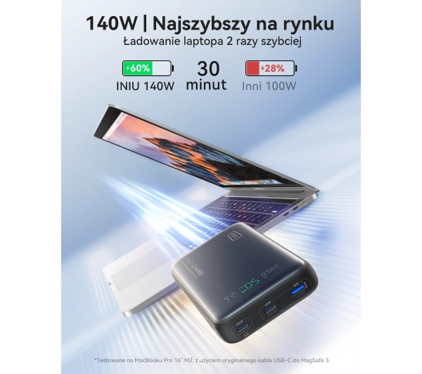 INIU P64-P1 Leopard Power 25000mAh 140W Granatowy - ⚡ EURO HIT CENOWY! ⚡ - Kup na Raty - RRSO 0%