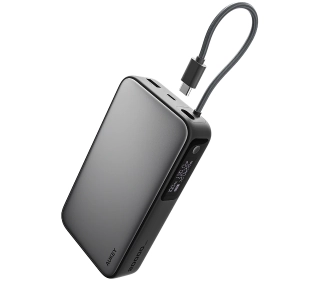 Aukey Spark Sling PB-Y48 20000mAh 100W Wbudowany kabel USB-C Szary