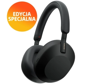 Sony WH-1000XM5SA ANC (Miękki futerał) Nauszne Bluetooth 5.2 Czarny