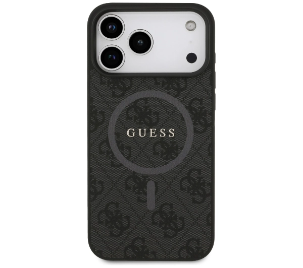 Guess 4G Ring Classic Logo MagSafe do iPhone 17 Pro Max czarny