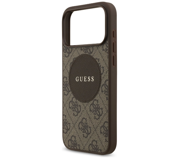 Guess 4G Circle Classic Logo MagSafe do iPhone 17 Pro Max Brązowy