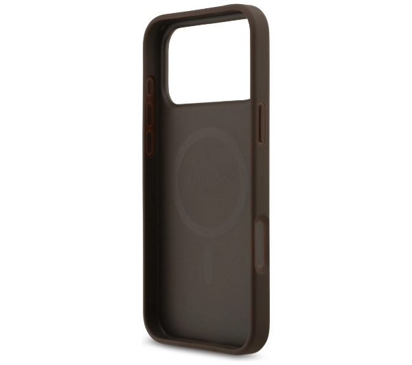 Guess 4G Circle Classic Logo MagSafe do iPhone 17 Pro Max Brązowy