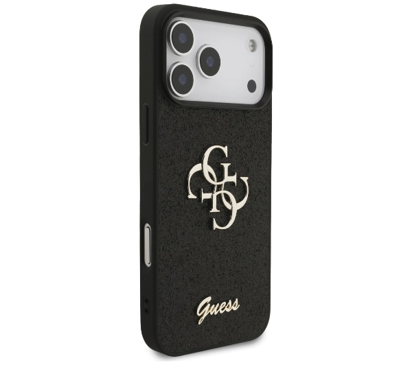 Guess Fixed Glitter Big 4G do iPhone 17 Pro Max czarny