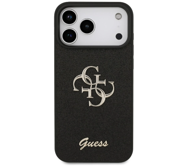 Guess Fixed Glitter Big 4G do iPhone 17 Pro Max czarny