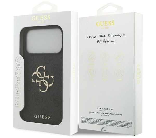 Guess 4G Big Logo do iPhone 17 Pro Max Czarny