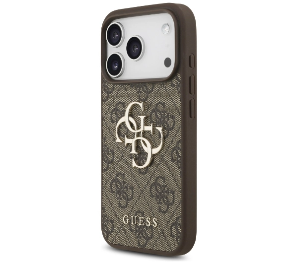 Guess 4G Big Logo do iPhone 17 Pro Brązowy