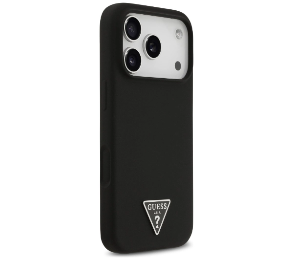 Guess Silicone Triangle Logo MagSafe do iPhone 17 Pro Max czarny