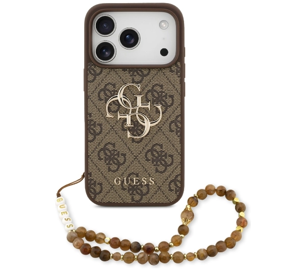 Guess 4G Strap 4G Classic Logo do iPhone 17 Pro brązowy