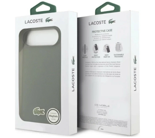 Lacoste Iconic Petit Pique Woven Logo MagSafe do iPhone Air sinople
