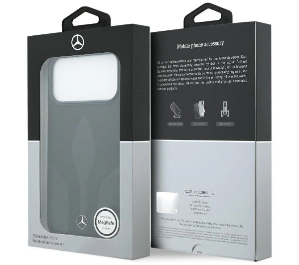 Mercedes-Benz Leather The Move MagSafe do iPhone 17 Pro Max czarny