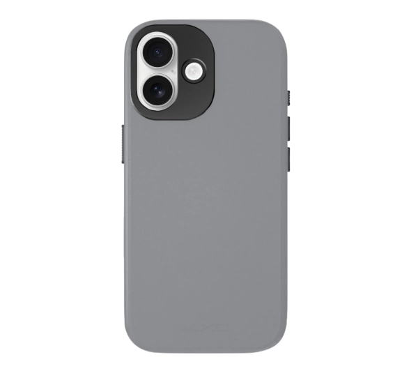 Yaxo Leather Gear Slim Case MagSafe do iPhone 17 Szary
