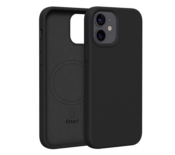 Etteri Silicone Case do iPhone 12 Czarny
