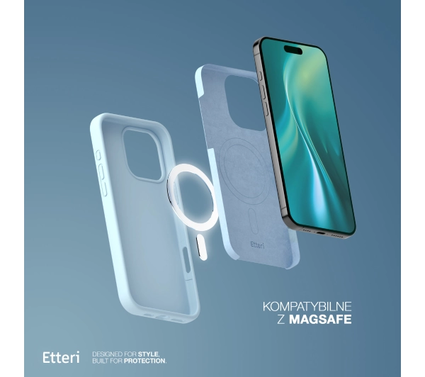Etteri Silicone Case do iPhone 15 Pro Niebieski