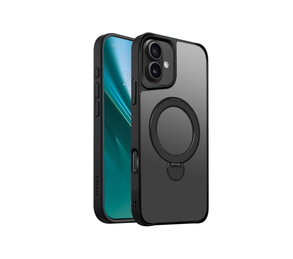 Etteri Matt Mag Ring do iPhone 16 Plus Czarny