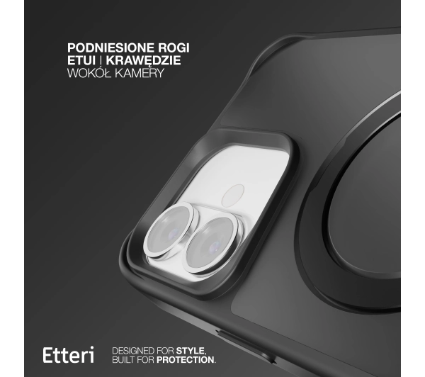 Etteri Matt Mag Ring do iPhone 16 Plus Czarny