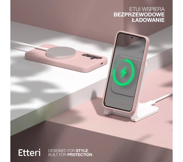 Etteri Silicone Case do Galaxy S25 Różowy