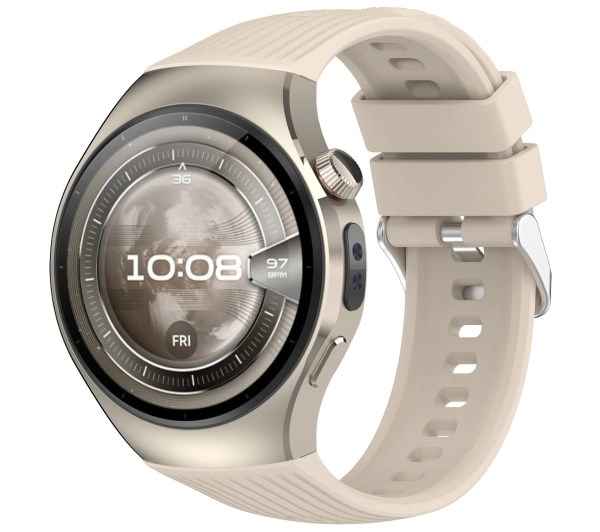 Bizon Strap Watch Silicone S do Huawei Watch 5 46 mm beżowy