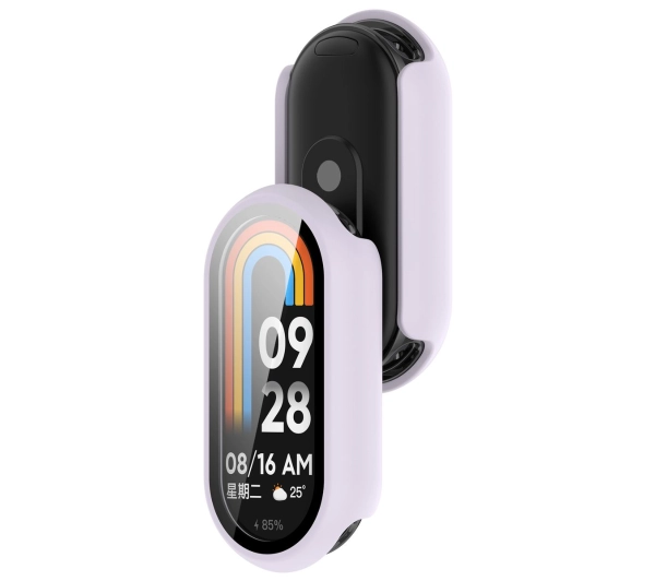 Bizon ze szkłem do Xiaomi Smart Band 10 fioletowy