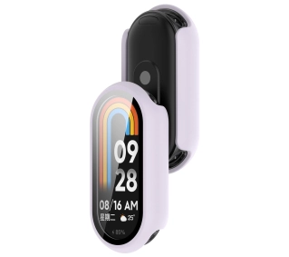 Bizon ze szkłem do Xiaomi Smart Band 10 fioletowy