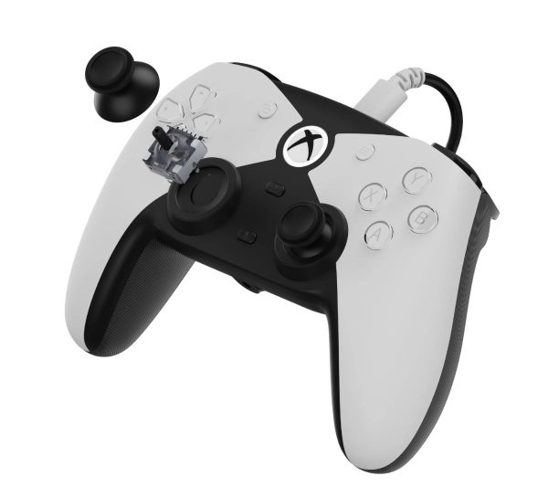 Hyperkin The Competitor do Xbox, PC Przewodowy Biało-czarny